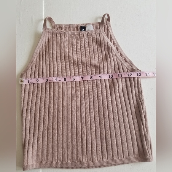 Lot 2 Bundle H&M Divided Ribbed Tank Tops Pink Green Size Medium - Picture 3 of 7